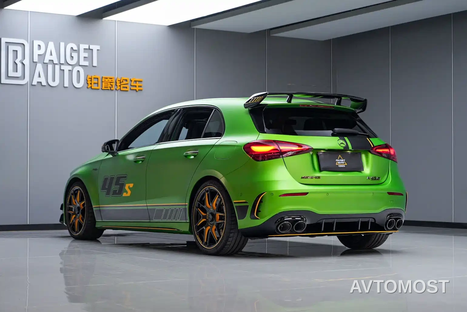 Mercedes-Benz A-Class AMG (Import) 2024 AMG A 45 S 4MATIC+ Magic Flame Green Special Edition — фото 4